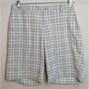 Nike Golf Dri-Fit Shorts. Men's 35. Gray White Checkered